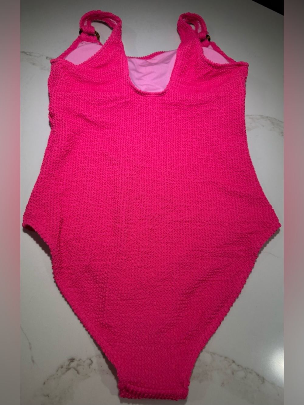 HOT PInk Swim Suit, One Piece, Size:L - Picture 6 of 8